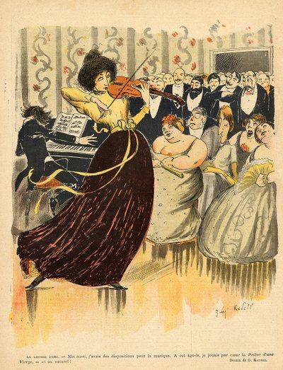 Satire of a salon musical evening from the back cover of 